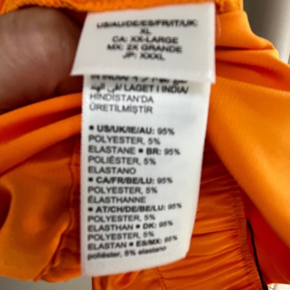 The Drop Women's Orange High Waist Cargo Pants Elastic Waistband Drawstring XL - Picture 8 of 10